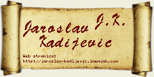 Jaroslav Kadijević vizit kartica